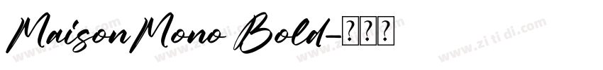 MaisonMono Bold字体转换